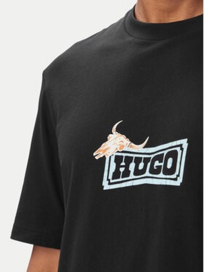 HUGO T-Shirt Nadero 50566032 Czarny Regular Fit