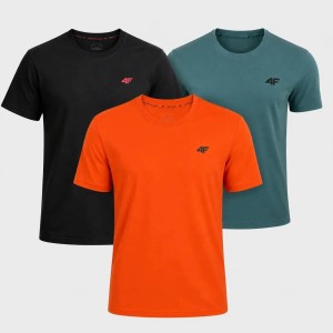 KOMPLET KOSZULEK MĘSKICH 4F ZESTAW 3PAK NA CO DZIEŃ T-SHIRT SPORTOWY