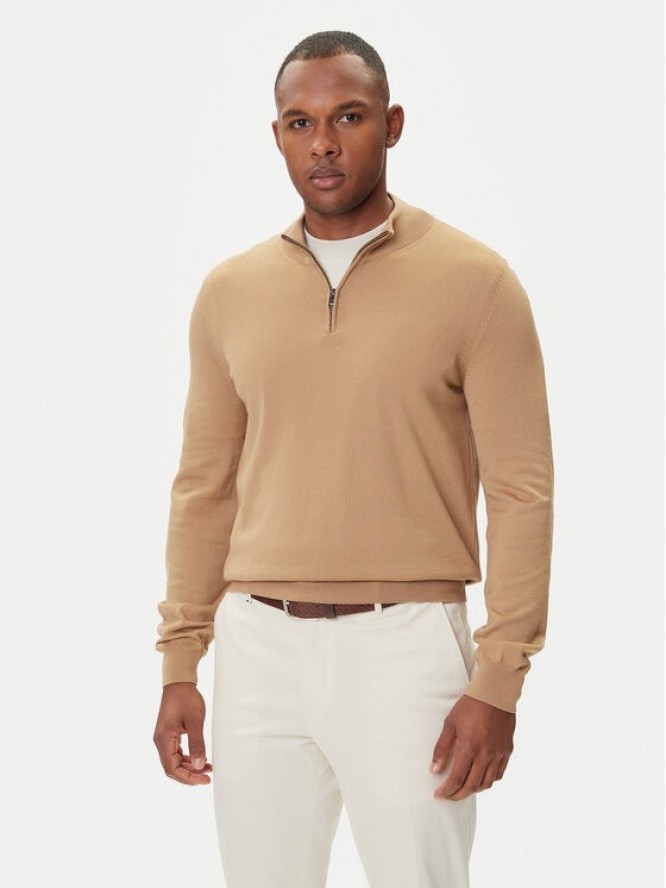 BOSS Sweter Ebenji 50528300 Beżowy Regular Fit