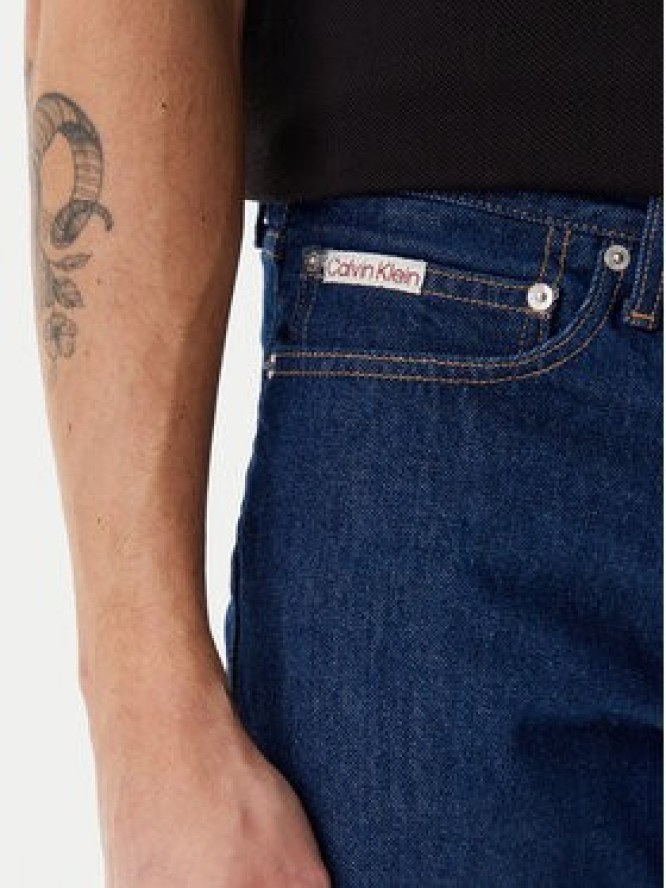 Calvin Klein Jeans Jeansy J30J327207 Granatowy Straight Fit