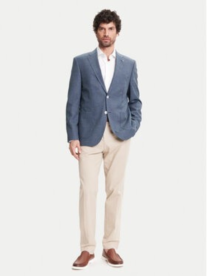 BOSS Marynarka H-Janson-FL 50545859 Granatowy Regular Fit