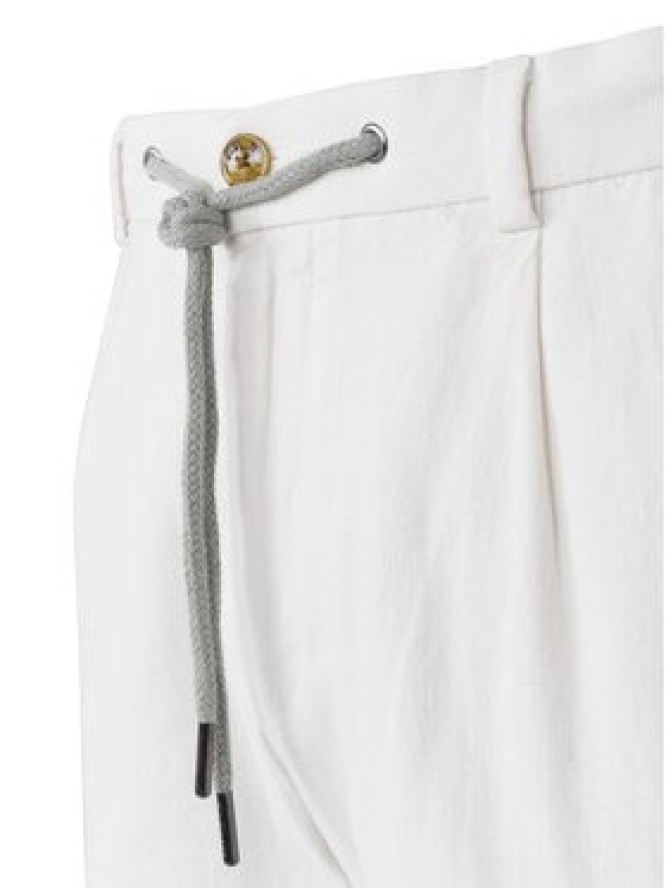 Bugatti Szorty materiałowe 1949-76419C M Biały Regular Fit