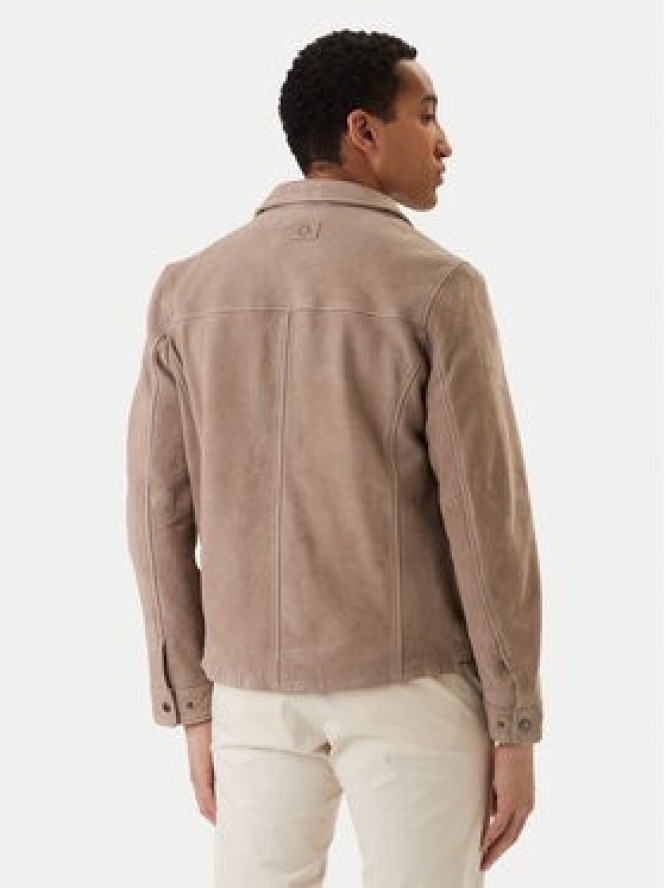 Milestone Kurtka skórzana Valerio 612205 60790 Beżowy Regular Fit