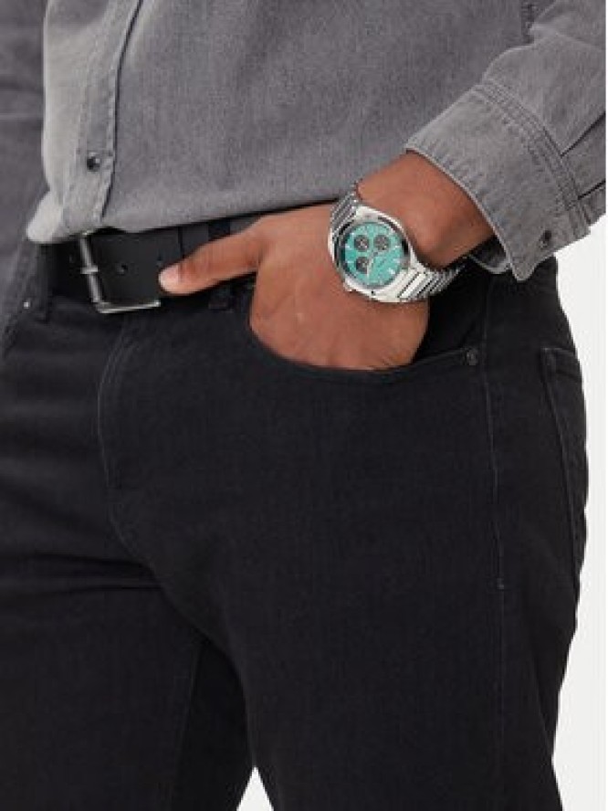 Fossil Zegarek Everett Chronograph FS6117 Srebrny