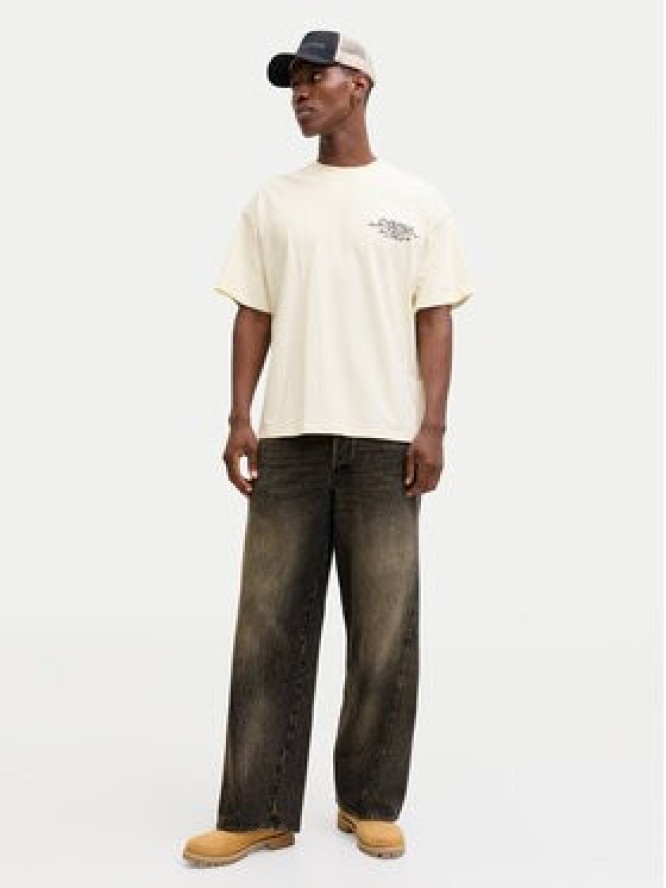 Jack & Jones T-Shirt Dust 12292982 Żółty Loose Leg