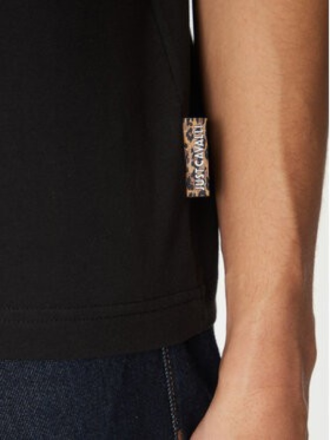 Just Cavalli T-Shirt 78OAHT01 Czarny Regular Fit