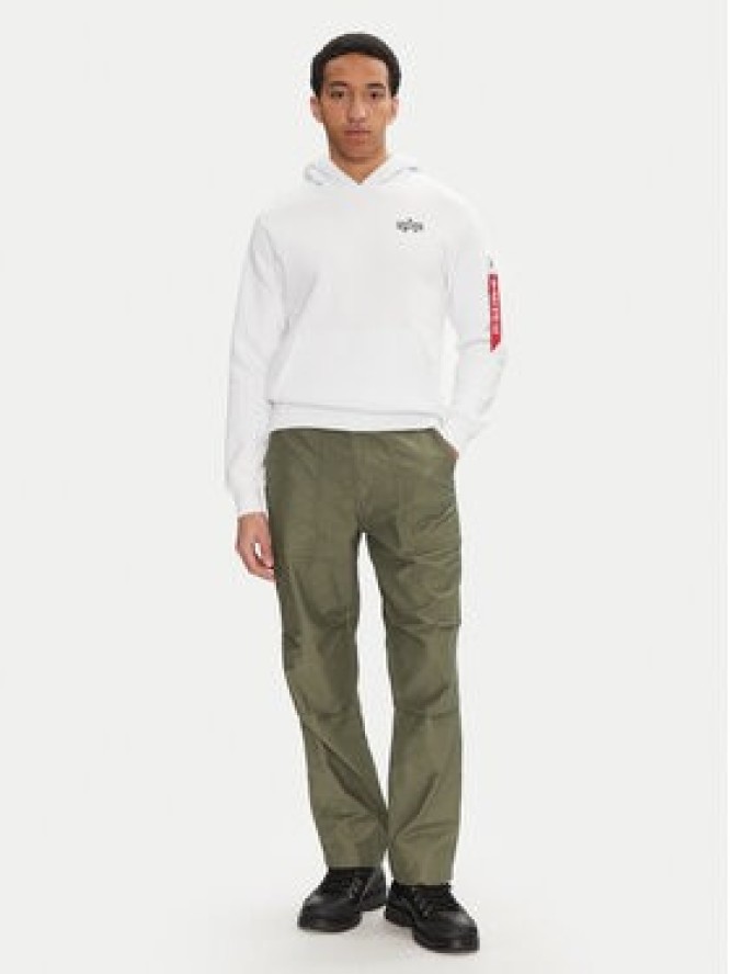 Alpha Industries Bluza Signature Back Print 148341 Biały Regular Fit