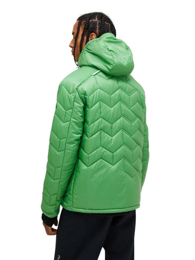 Kurtka Peak Performance męska Elevate Liner Hood zielona - XXL