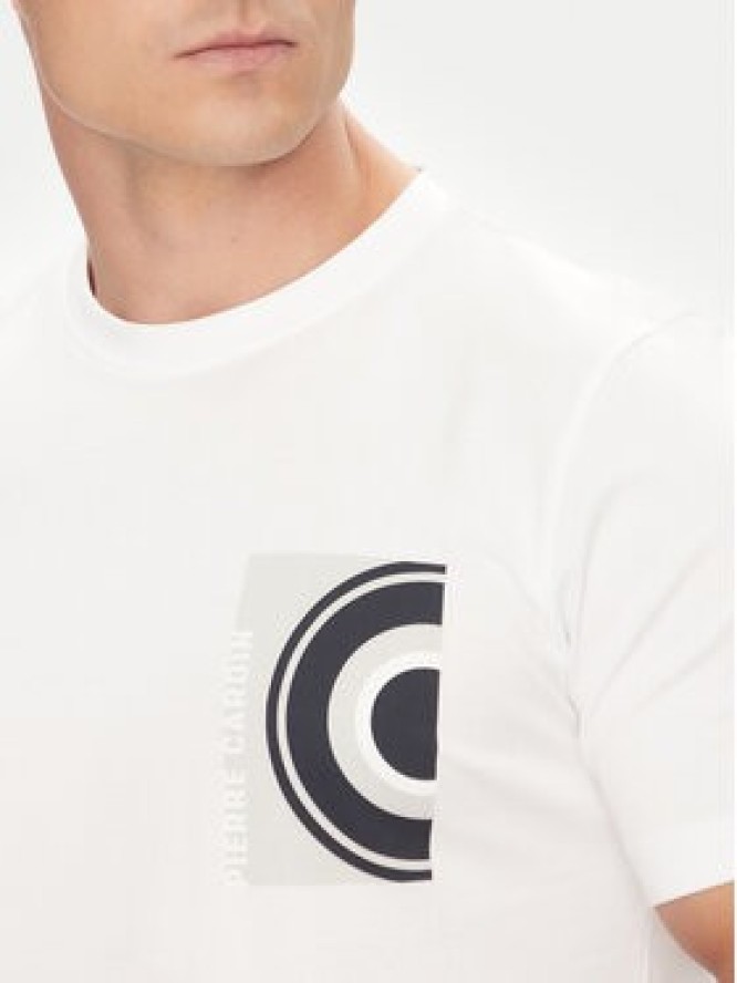 Pierre Cardin T-Shirt C5 21460.2120 Biały Regular Fit