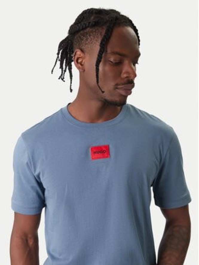 HUGO T-Shirt Diragolino 50447978 Niebieski Regular Fit