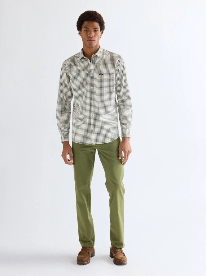 MESKIE SPODNIE WRANGLER TEXAS CAPULET OLIVE 112377794