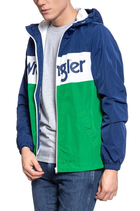 KURTKA WRANGLER WALLY WINDBREAKER BLUE DEPTHS W4707V9JY 112128992