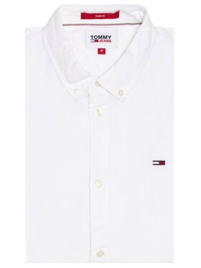 Tommy Jeans Koszula Oxford DM0DM09594 Biały Slim Fit
