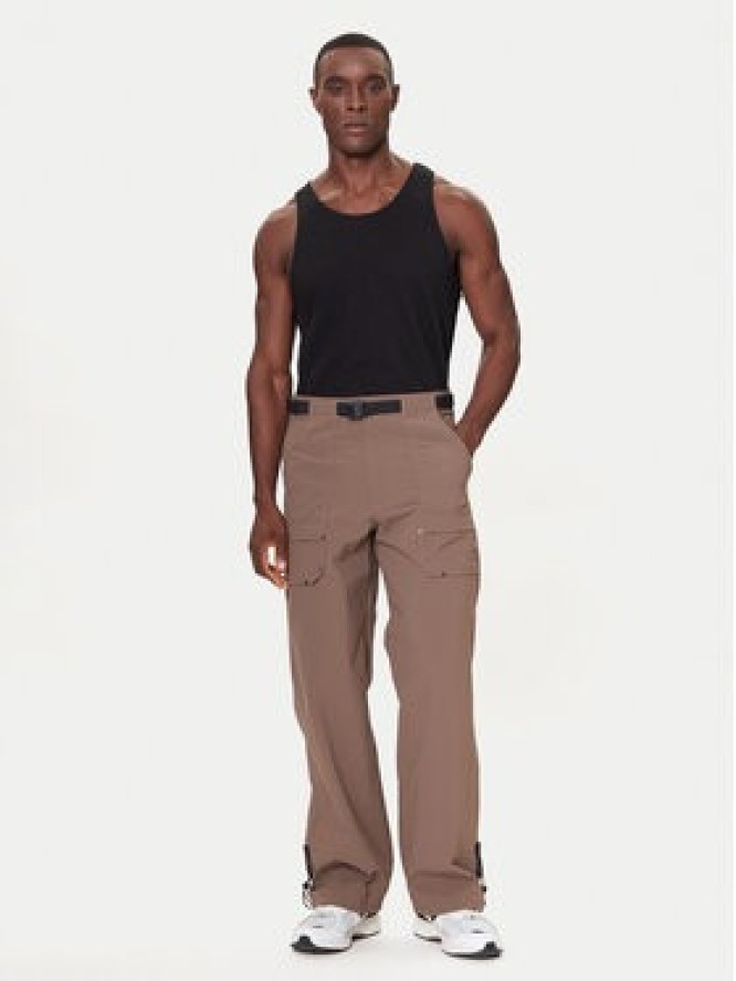 adidas Spodnie materiałowe Premium Essentials Archive Utility JW1082 Brązowy Loose Fit