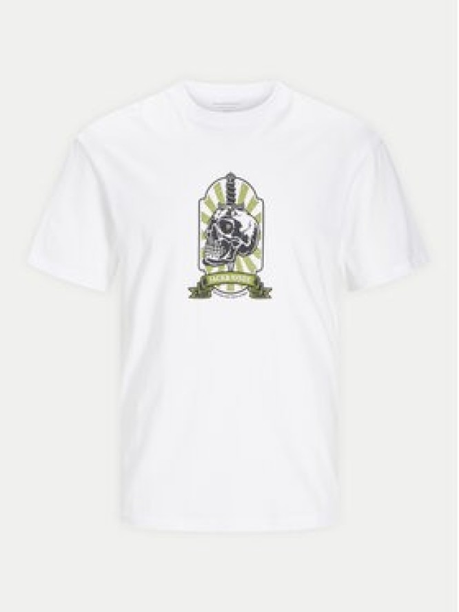 Jack & Jones T-Shirt Seven Skull 12262491 Biały Regular Fit