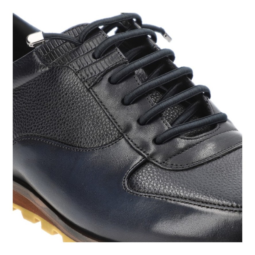 Granatowe Półbuty Brooman Eleganckie Obuwie Męskie