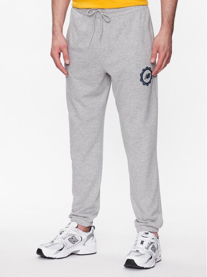 New Balance Spodnie dresowe MP31902 Szary Regular Fit