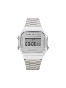 Casio Zegarek Vintage A168WEM-7EF Srebrny