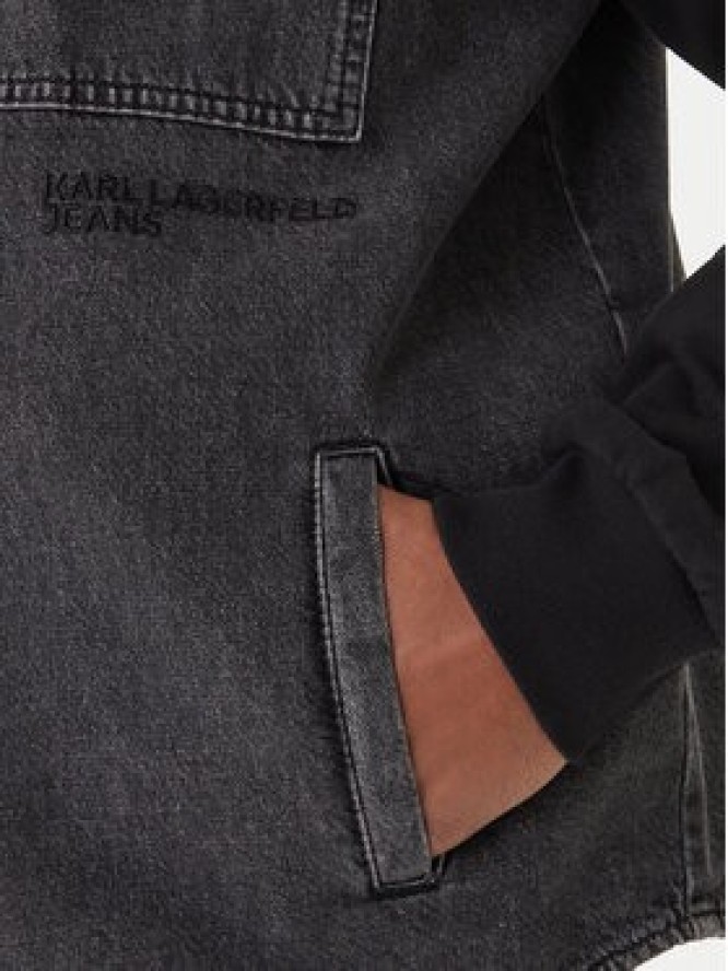 Karl Lagerfeld Jeans Kurtka jeansowa B1M14044 Szary Regular Fit