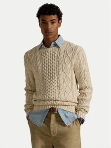 Polo Ralph Lauren Sweter 710917054003 Beżowy Regular Fit