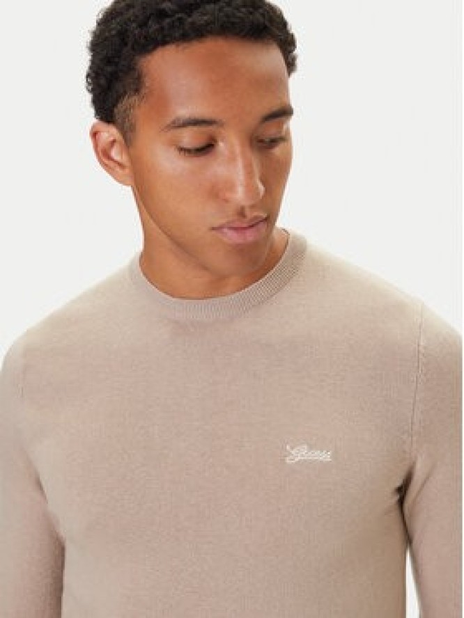 Guess Sweter M5YR26 Z0122 Beżowy Slim Fit