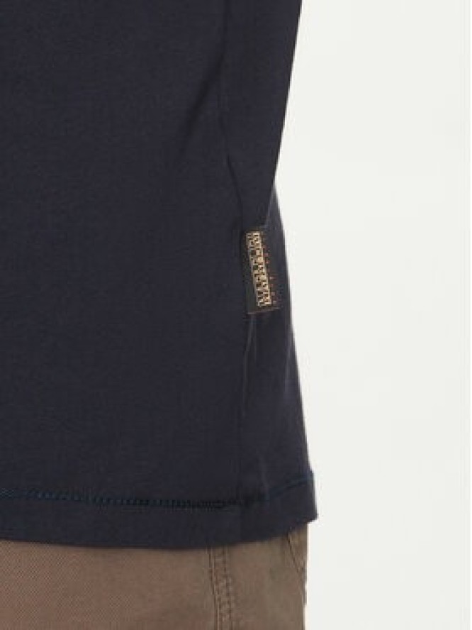Napapijri T-Shirt S-Badge NP0A4I3N Granatowy Regular Fit