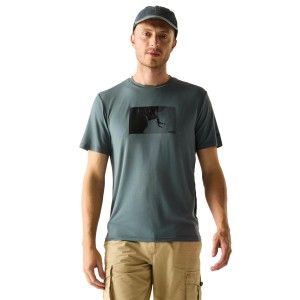 T-shirt Męski Z Motywem Zachodu Słońca Rozciągliwa Fingal