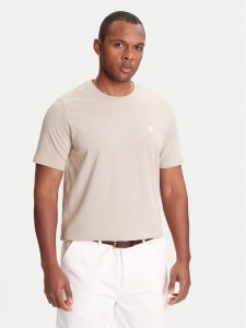 Guess T-Shirt M4YI0A KCCM1 Beżowy Regular Fit