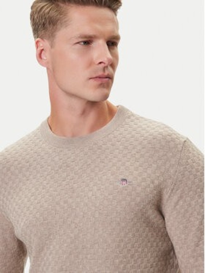 Gant Sweter 8030261 Beżowy Regular Fit