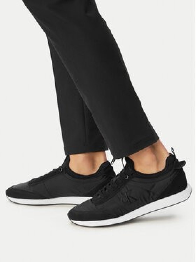 Calvin Klein Jeans Sneakersy Retro Runner Sock Laceup Mix YM0YM01414 Czarny