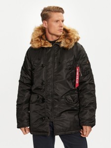 Alpha Industries Kurtka zimowa 103141 Czarny Regular Fit