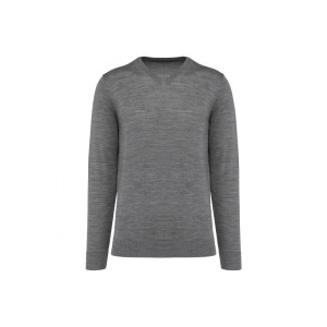 Sweter v-neck z merynosów Kariban Premium