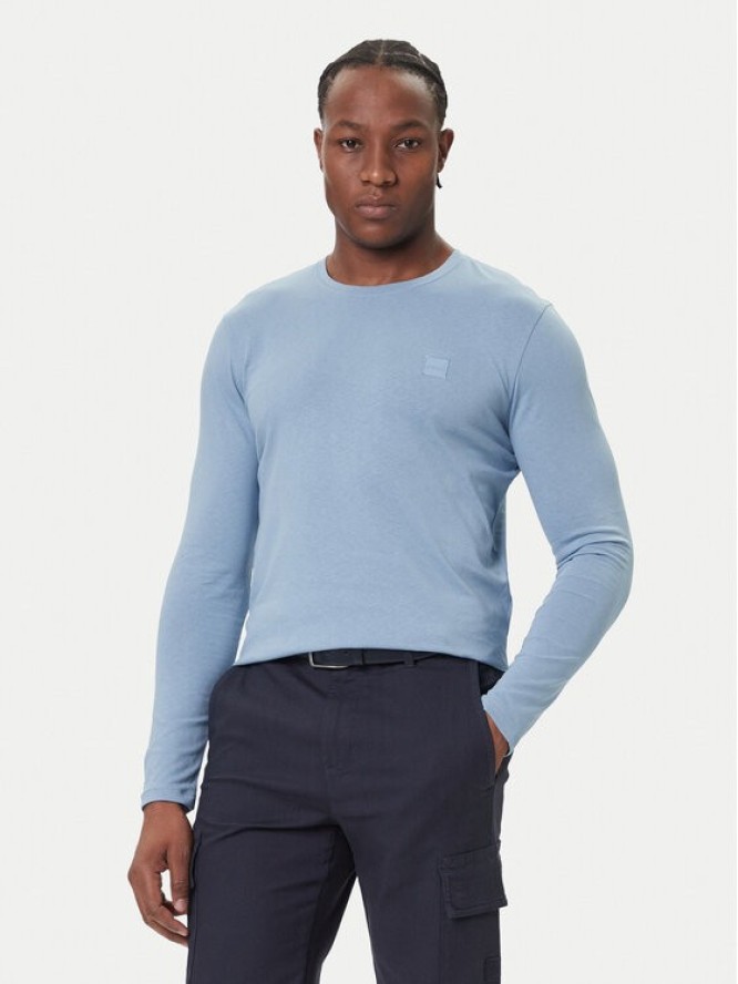 BOSS Longsleeve Tacks 50512111 Błękitny Regular Fit