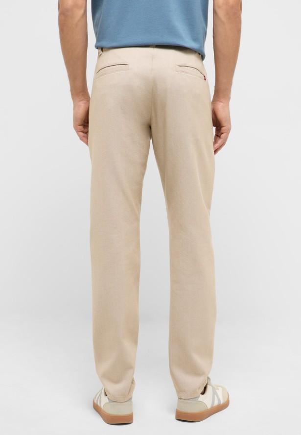 Męskie Spodnie Materiałowe Mustang Style Daytona Chino Beige Melange 1017075 3347
