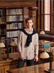 Koszula z wiskozą - beżowy