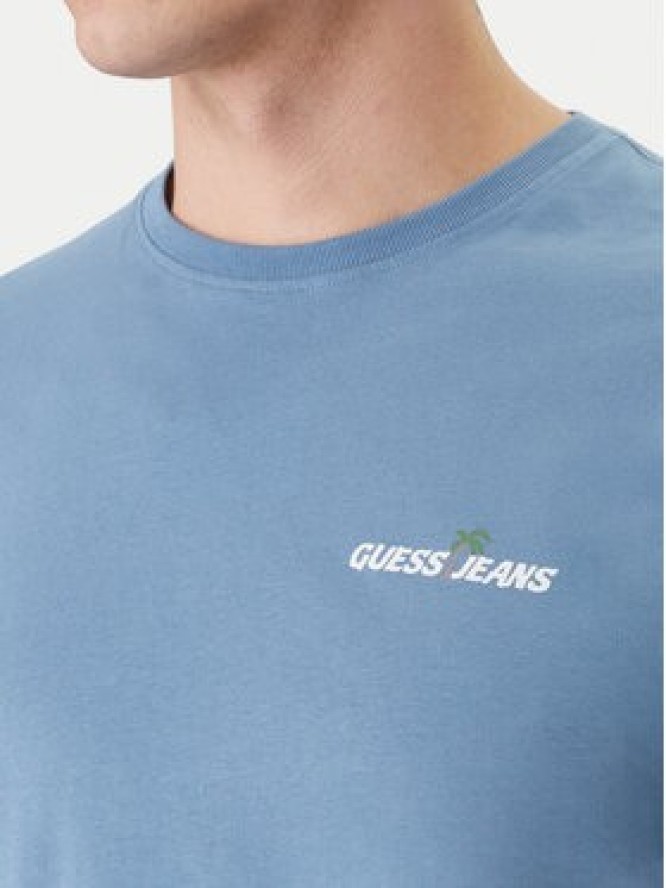 Guess Jeans T-Shirt M6GIC0 K8HM0 Niebieski Regular Fit