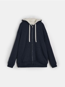 Bluza rozpinana z kapturem - granatowy