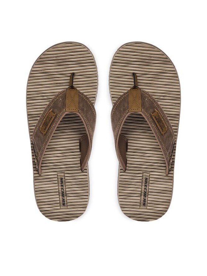 Skechers Japonki Quill - Seaside 205719/BRN Brązowy