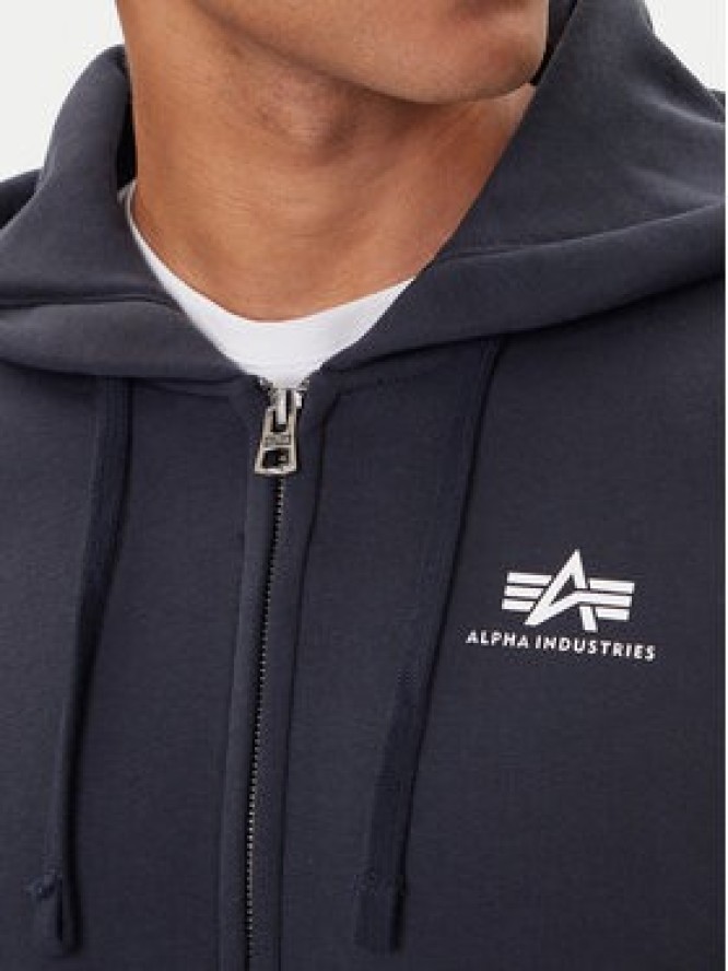 Alpha Industries Bluza Basic Zip 118342 Granatowy Regular Fit