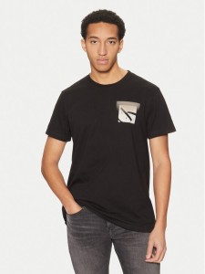 Calvin Klein Jeans T-Shirt Soft Box Monogram J30J327092 Czarny Regular Fit