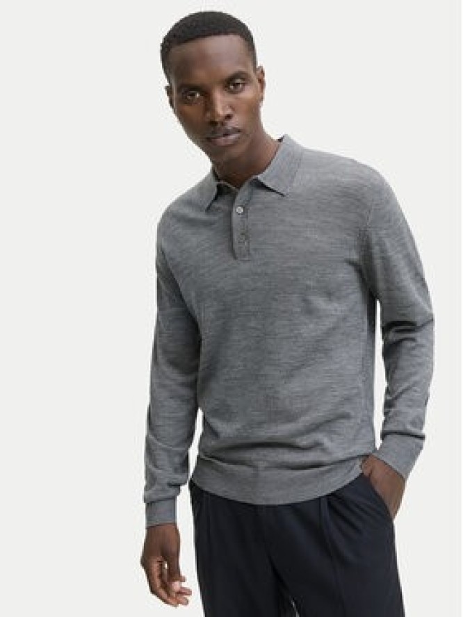 Jack & Jones Sweter Merino 12281757 Szary Regular Fit