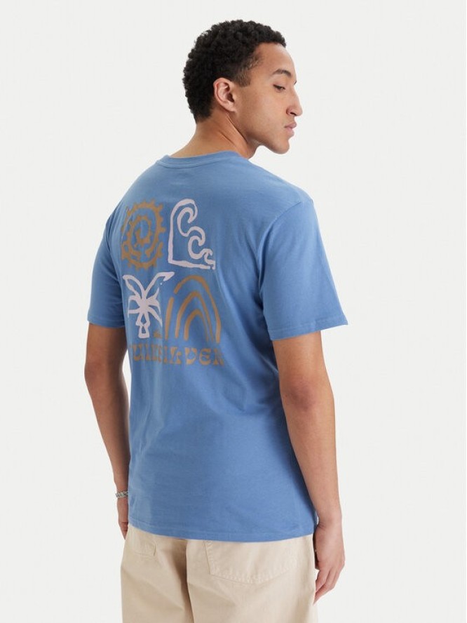 Quiksilver T-Shirt EQYZT08307 Niebieski Regular Fit