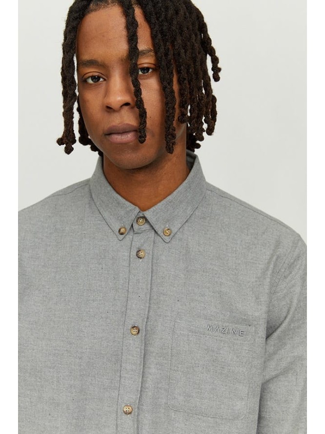 MAZINE Koszula "Simo" w kolorze szarym rozmiar: M
