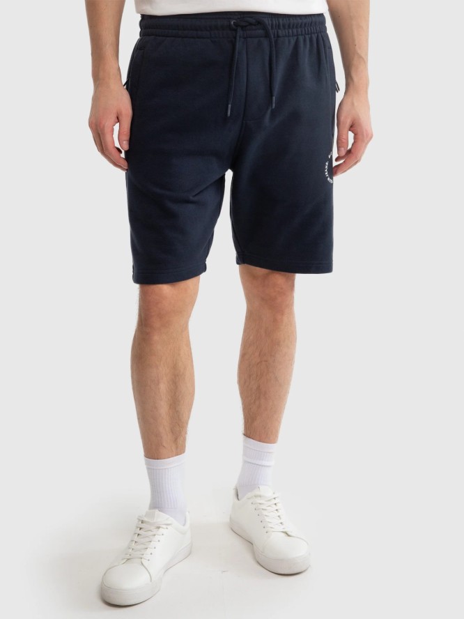 Szorty męskie dresowe wiązane w pasie granatowe Kersyner 403