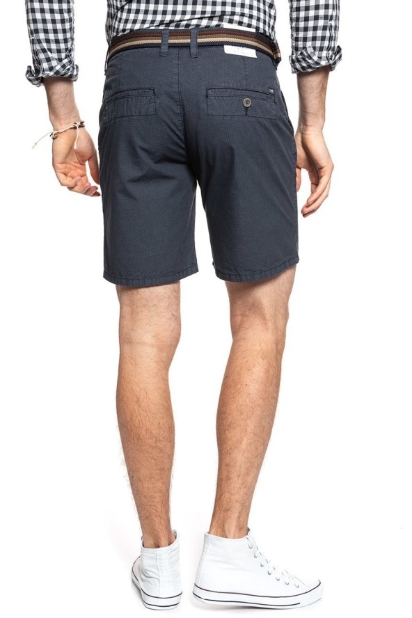 SPODENKI MUSTANG Denver Short Check Print 1912-Total Eclipse 1007528 11318