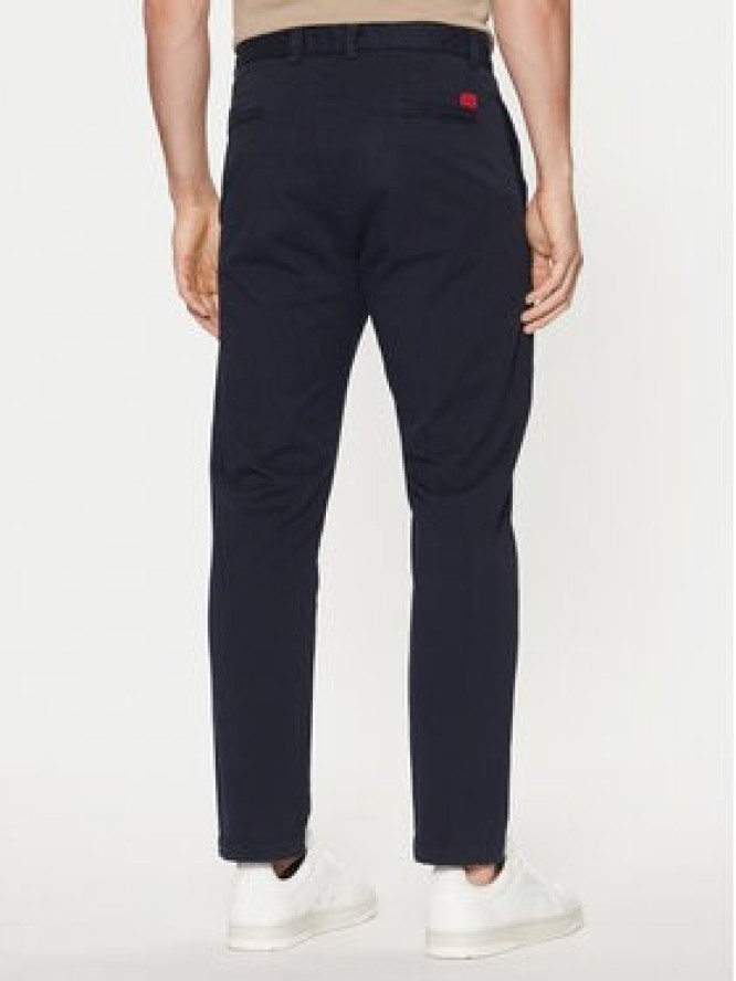 HUGO Chinosy 50530886 Granatowy Slim Fit