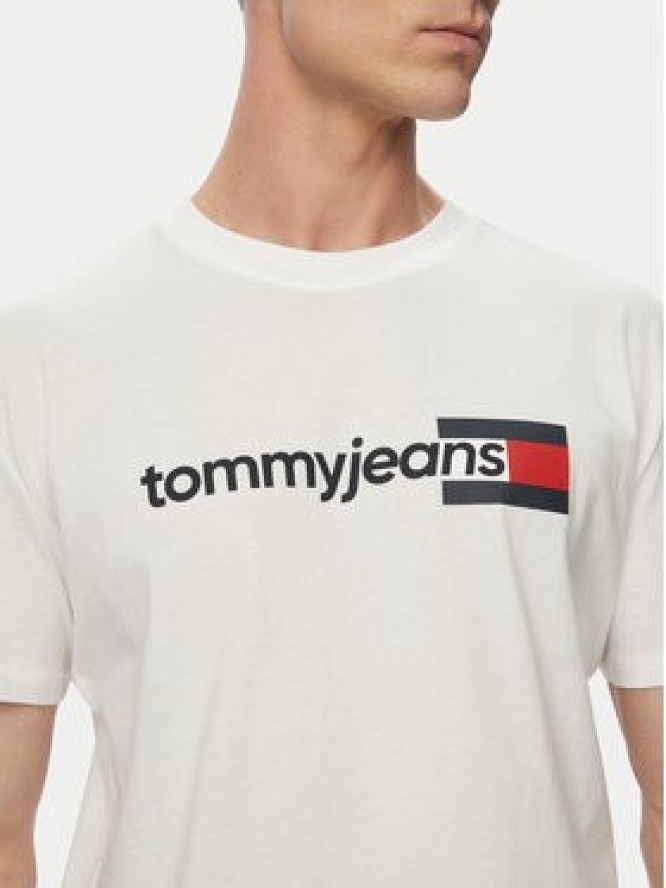 Tommy Jeans T-Shirt Entry Dna DM0DM23406 Biały Regular Fit