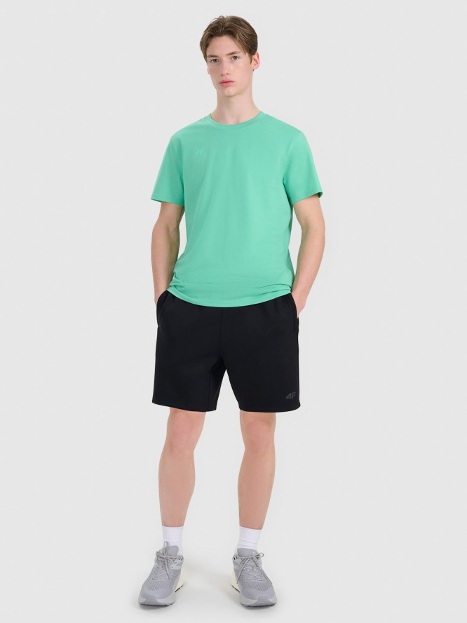 4F T-shirt regular z nadrukiem męski - zielony S