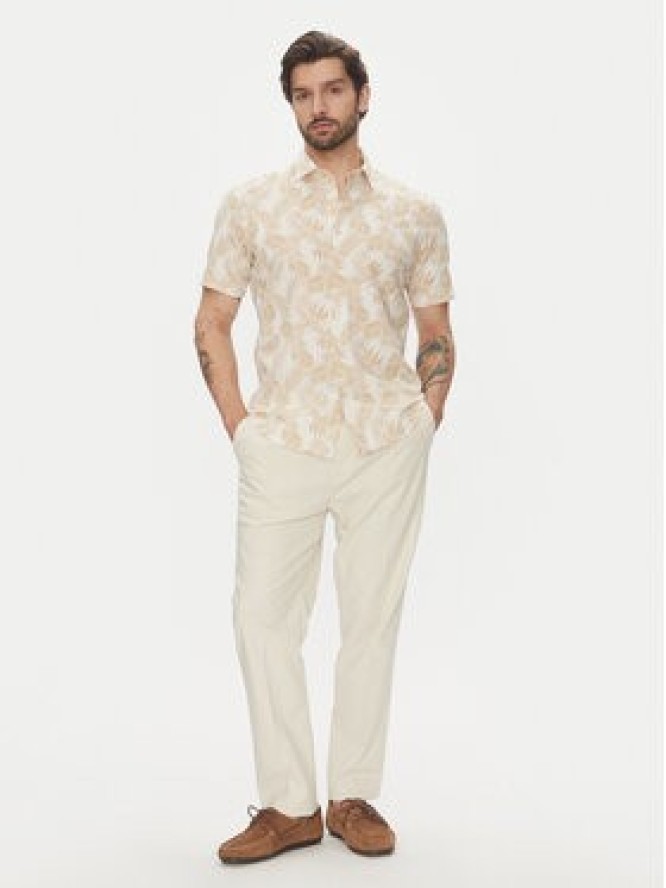 Pierre Cardin Koszula C6 45017.0484 Beżowy Modern Fit