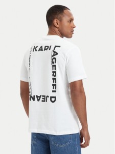Karl Lagerfeld Jeans T-Shirt B2M17090 Biały Relaxed Fit